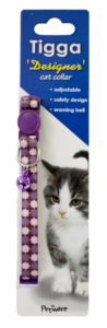 Tigga Cat Collar Eight Awn Star Purple10x200-330mm