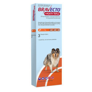 Bravecto 1 Month Triple 100mg Small Dog 5-10kg 3's