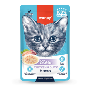 Wanpy Kitten Pouch 70g Chicken and Duck Stew