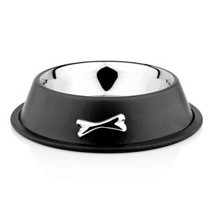 3Bears AntiSkid Bowl 900ml Black w/ Chrome
