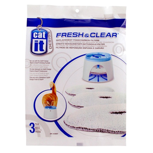 Catit Carbon Replacement Foam Cart 3 Pack For Fresh & Clear Fountain