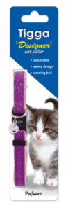 Tigga Glitter Cat Collar Purple 10mm x 330mm