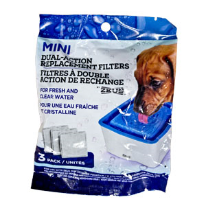 Zeus Mini Dog Fountain Replacement Filters 3 pack