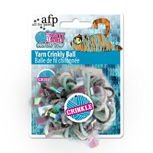 AFP Knotty Habit Cat Yarn Crinkly Ball