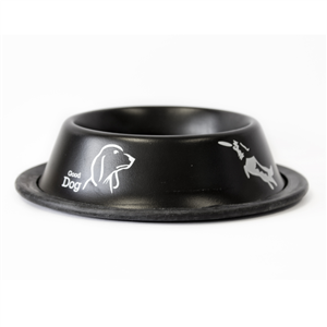 Stainless 220ml Bowl Non Tip Anti Skid Chocolate Dog