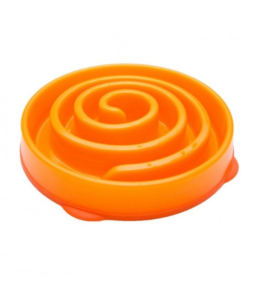 Pawise Dog Slow Feeder Swirl Orange Grey