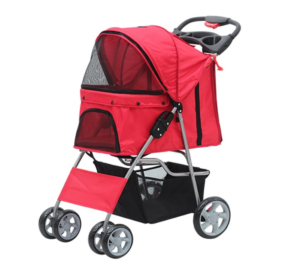 Pawise Pet Stroller with 4 Wheels Red 68X46X100cm