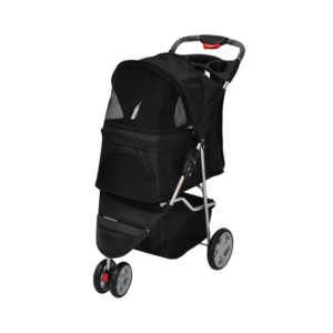Pawise Pet Stroller with 3 Wheels Black 68X46X100cm