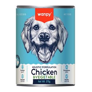 Wanpy Dog Can 375g Chicken and Vegetable