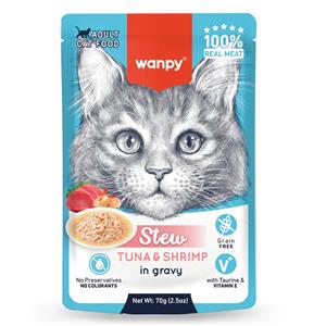 Wanpy Cat Pouch 70g Tuna and Shrimp Stew