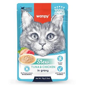Wanpy Cat Pouch 70g Tuna and Chicken Stew