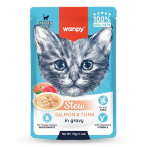 Wanpy Kitten Pouch 70g Salmon and Tuna Stew