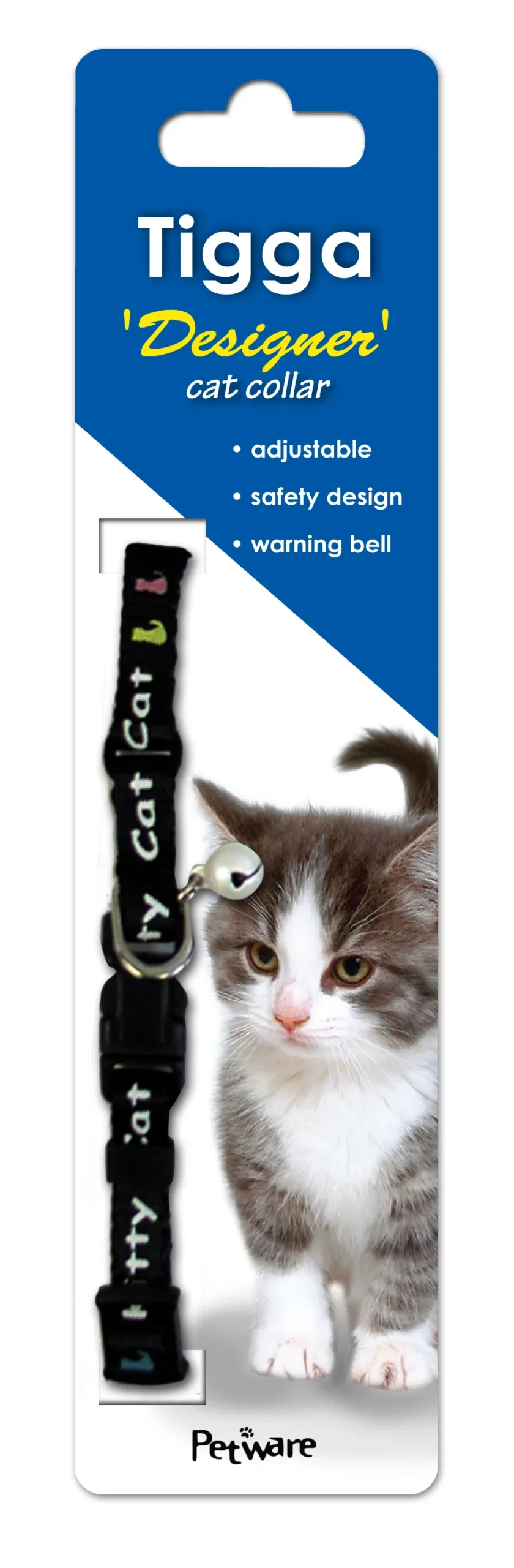 Tigga Kitty Cat Kitten Collar Black