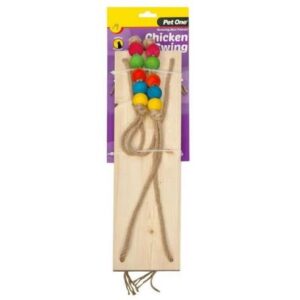 Pet One Chicken Toy Wooden Swing 40x11x50cm