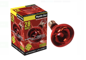 Reptile One Halogen Heat Lamp Infrared 28W (eqv.40w) E27 Screw Fitting