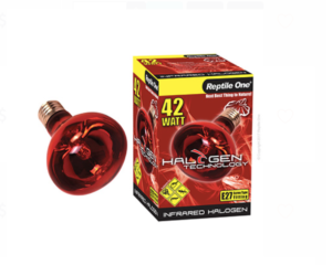 Reptile One Halogen Heat Lamp Infrared 42W (eqv.60w) E27 Screw Fitting