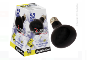 Reptile One Halogen Heat Lamp Moonlight 52W (eqv.75w) E27 Screw Fitting