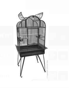 Avi One Parrot Cage - 826 Silver/Black 78x62x173cm