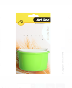 Avi One Bird Feeder - Plastic D Feeder W Metal Holder 2pk Nested 11&11.5cm