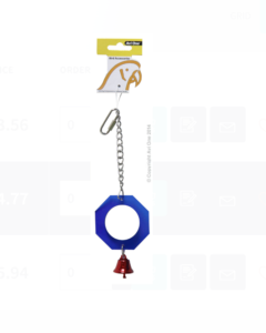 Avi One Bird Toy - Acrylic Mirror W/bell